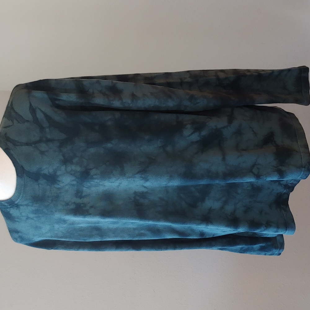 Banana Republic Men's 100% Cotton Long Sleeve Henley in Tie Dye Blue,Large